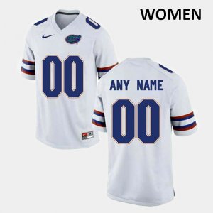 Women's Florida Gators #00 Customize NCAA Nike White Limited Authentic Stitched College Football Jersey YRV7762LH
